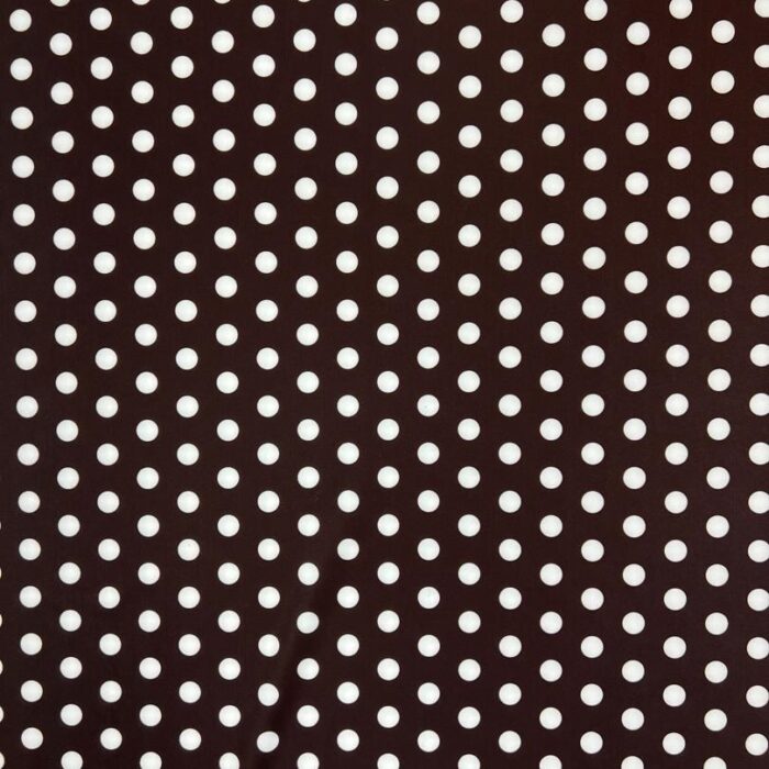 Licra Pacific Estampada lunar blanco fondo marron 1cm