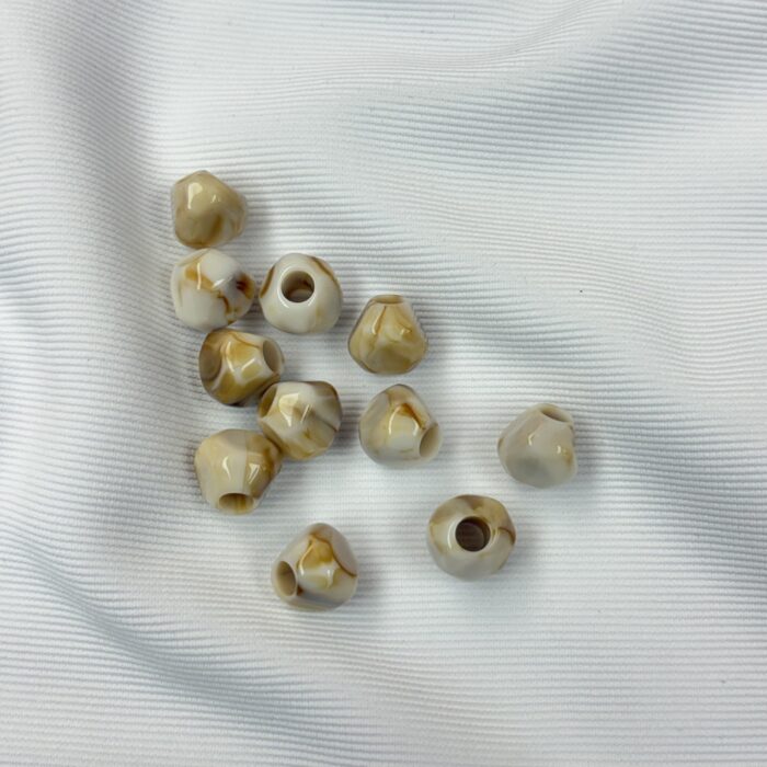Accesorios cuentas acrílico 1 cm  (12 unidades)