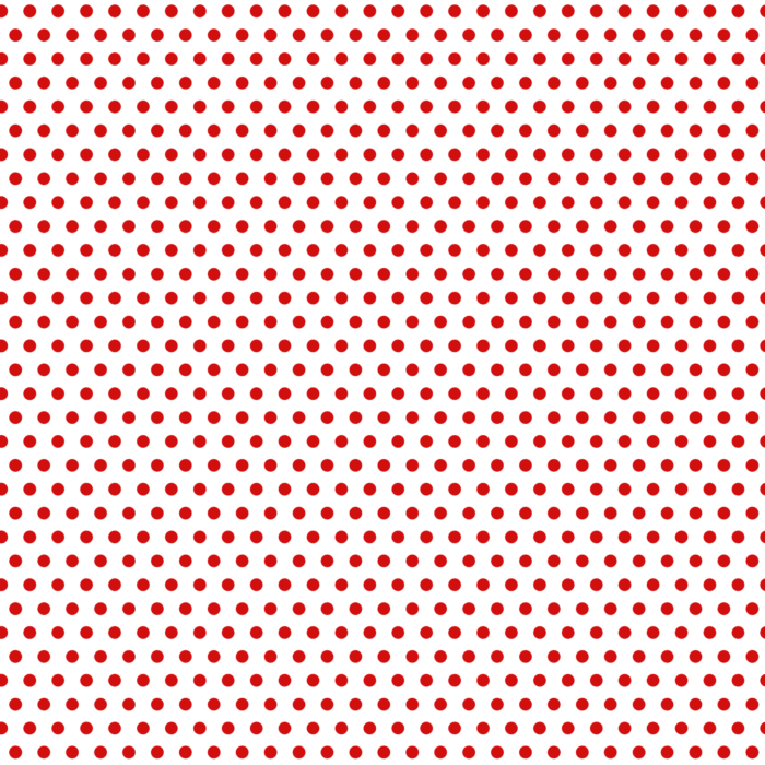 Licra Pacific Estampada lunar rojo fondo blanco 0,5cm
