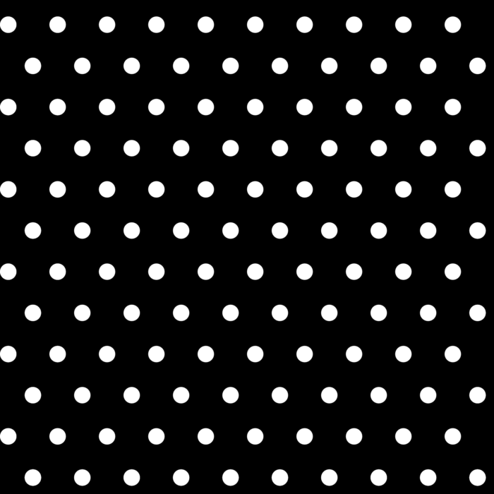 Licra pacific estampada lunares blanco fondo negro 1cm