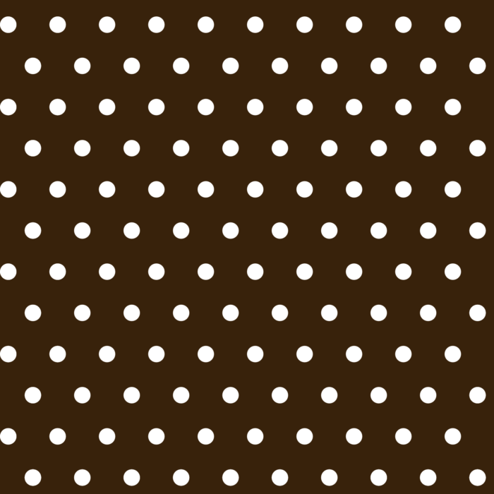 Licra pacific estampada lunares blanco fondo marron 1cm