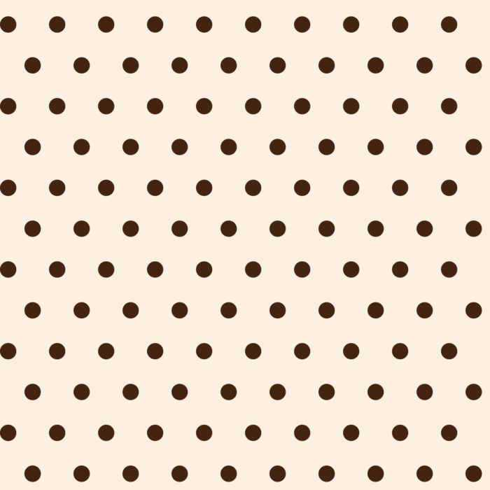 Licra pacific estampada lunares marron fondo crema 1cm