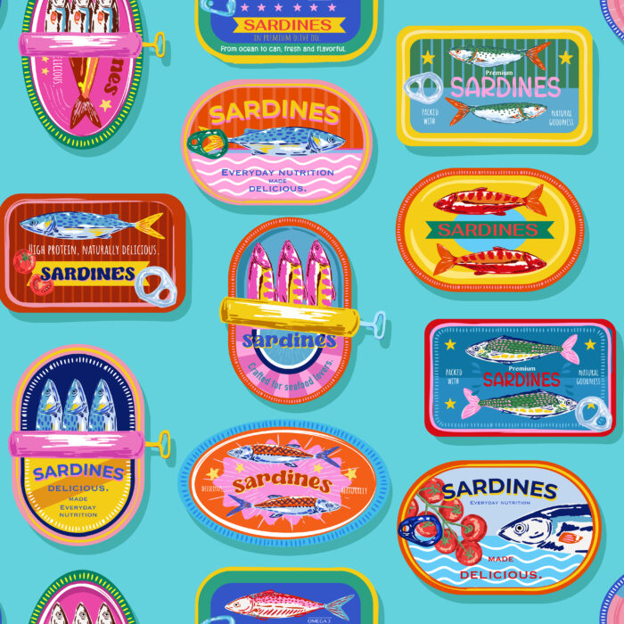 Licra pacific estampada Sardine Club 1
