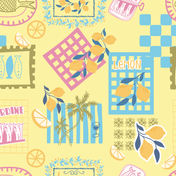 Licra pacific estampada Limoncello