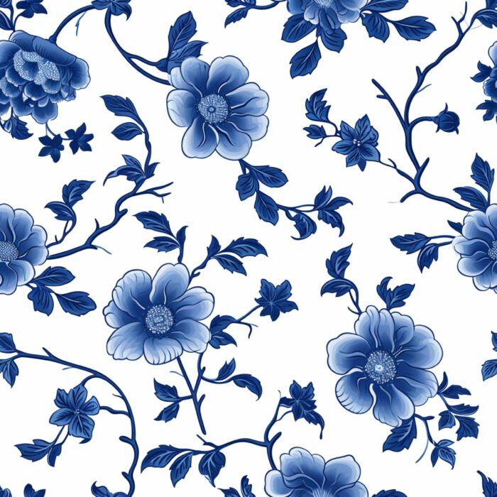 Licra pacific estampada chinoiserie floral 1