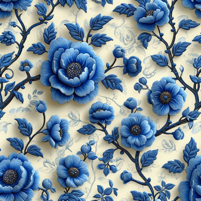 Licra pacific estampada chinoiserie floral 4