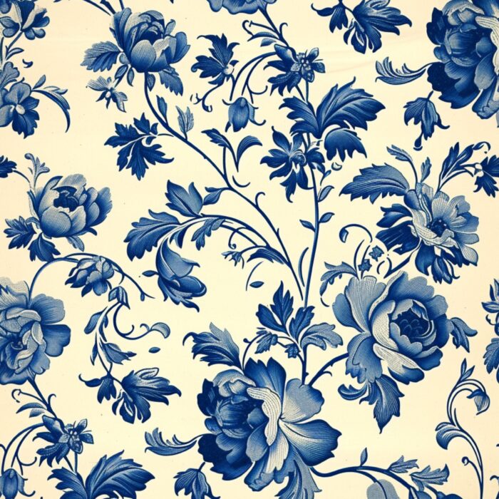 Licra pacific estampada chinoiserie floral 7