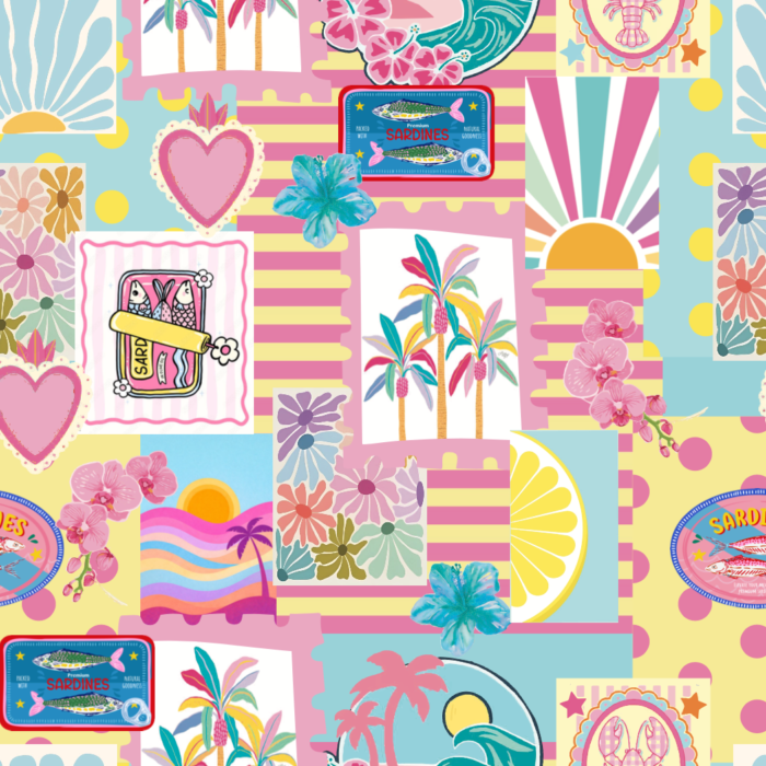 Licra pacific verano pastel