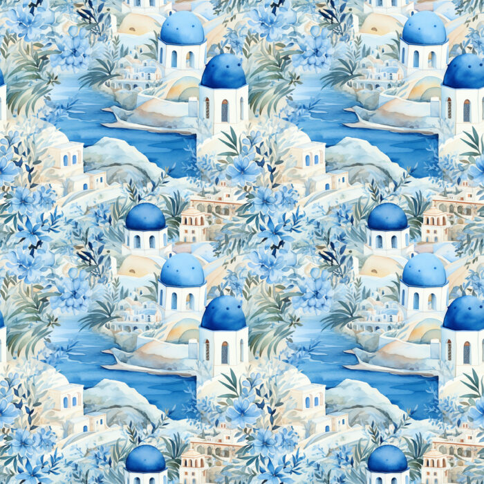 Licra pacific estampada  santorini 2