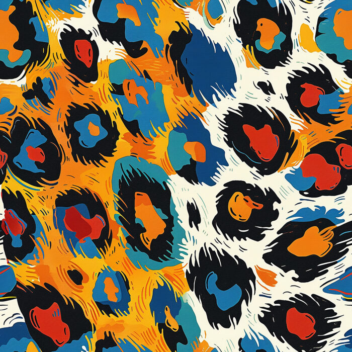 Licra pacific  abstract animal print 08